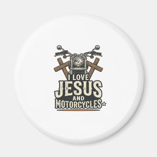Íman Jesus e Motocicletas Desenho de Cristão Motociclis
