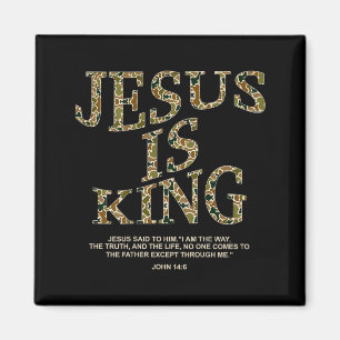 Íman Jesus É Rei Camuflagem Cruz Cristã Deus Fé Bíblia
