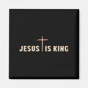Íman Jesus É Rei Cruz Deus Gráfico Cristão