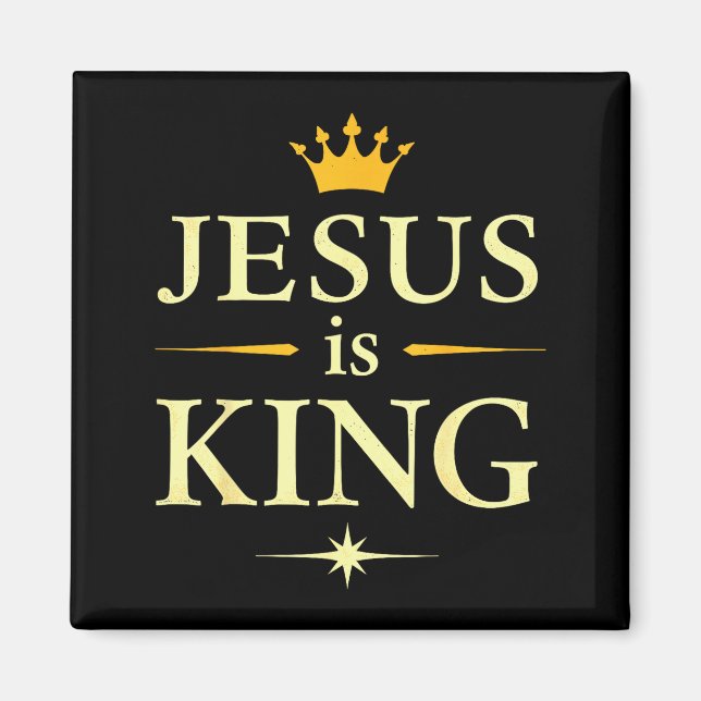 Íman Jesus É Rei _ Design de Fé Cristã  (Frente)