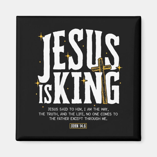 Íman Jesus é Rei Versículo Bíblico João 14_6 Cristão De (Frente)