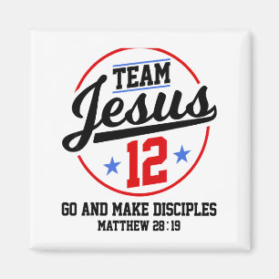 Íman Jesus E Time De Beisebol Jesus Cristão Mateus 28