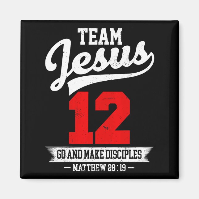 Íman Jesus E Time De Beisebol Jesus Cristão Mateus 28 (Frente)