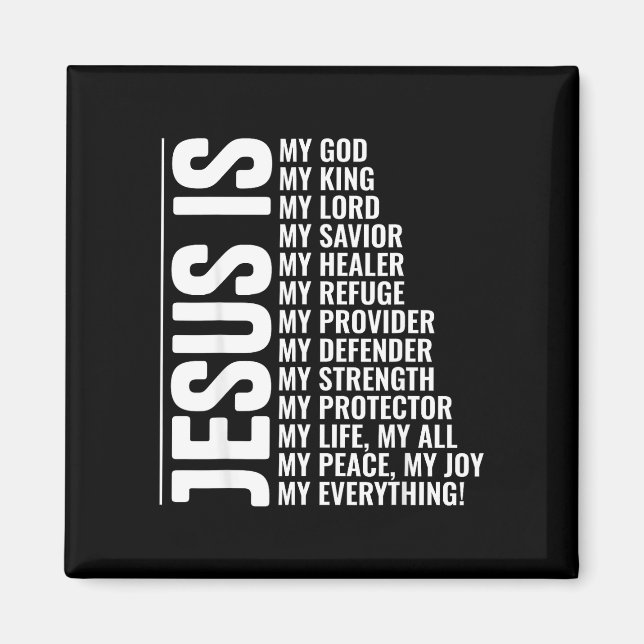 Íman Jesus é tudo fé cristã inspiracional (Frente)