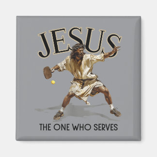 Íman Jesus engraçado de pickleball aquele que serve