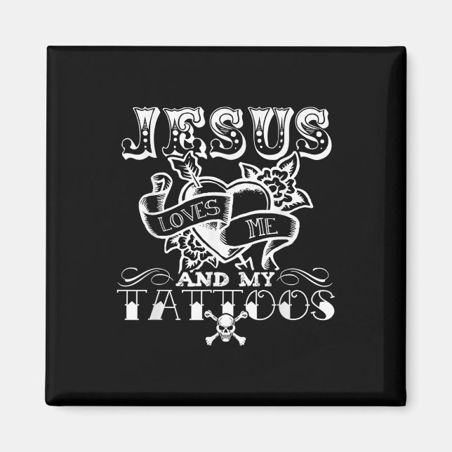 Íman Jesus Engraçado Me Ama E Minhas Tatuagens  (Frente)
