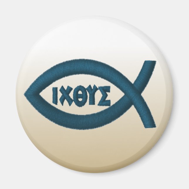 Íman Jesus Fish Christian Symbol (Frente)