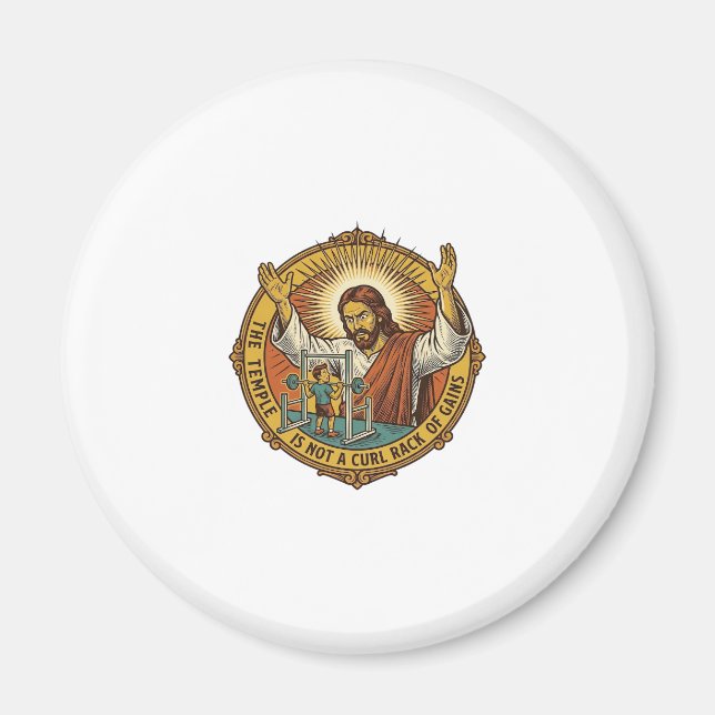 Íman Jesus Flexões de Bíceps Irritado Suporte de Agacha (Frente)