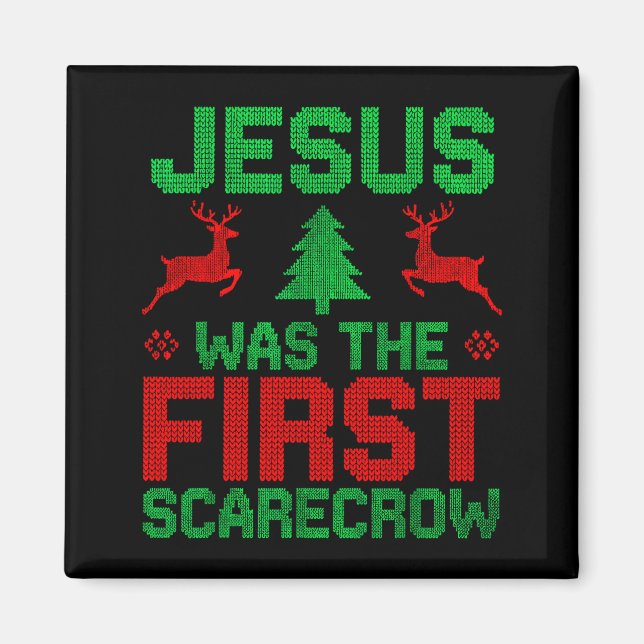 Íman Jesus Foi A Primeira Camiseta Feia De Renas-ecrow  (Frente)