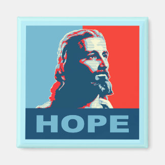 Íman Jesus Hope Magnet Square