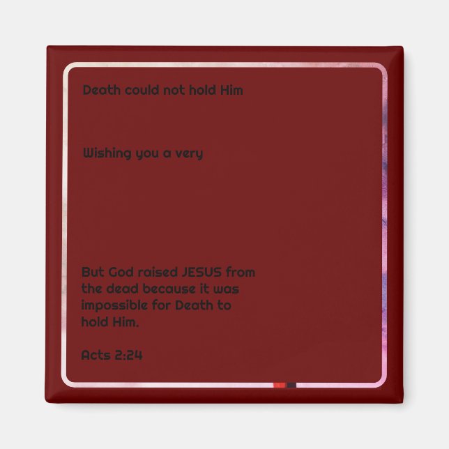 Íman JESUS IS RISEN Christian Páscoa Favor (Frente)