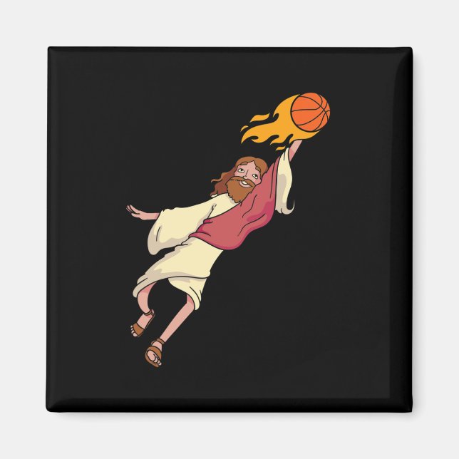 Íman Jesus Jogando Basquete (Frente)