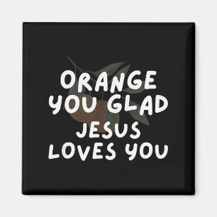 Íman Jesus Laranja Você Feliz Jesus Ama Punho Cristão A