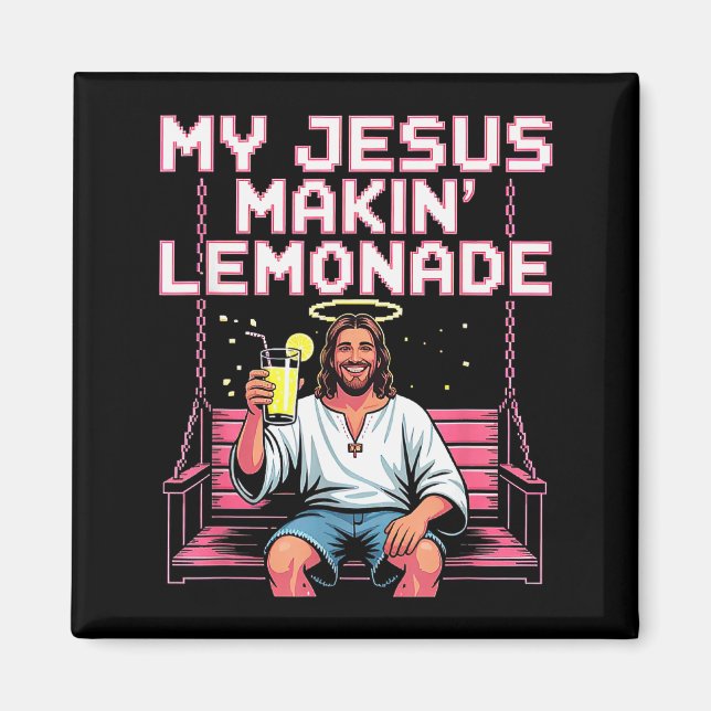 Íman Jesus Lemonade Funny Christian Meme  (Frente)