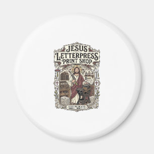 Íman Jesus Letterpress Print Shop Jesus Letterpress Pri