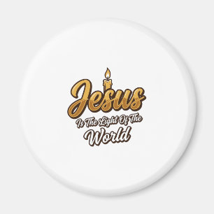 Íman Jesus Luz do Mundo Vela Cristã Vetor_1