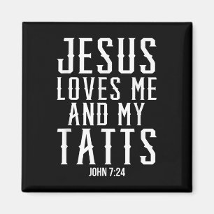 Íman Jesus Me Ama E Minha Tatuagem Engraçada Cristã