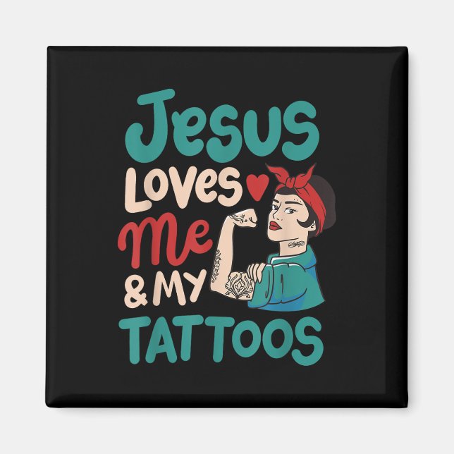 Íman Jesus Me Ama E Minhas Tatuagens (Frente)