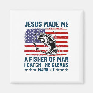 Íman Jesus Me Fez Um Pescador De Homens Bandeira Americ