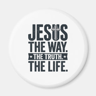 Íman Jesus O Caminho A Verdade A Vida Camiseta Cristã