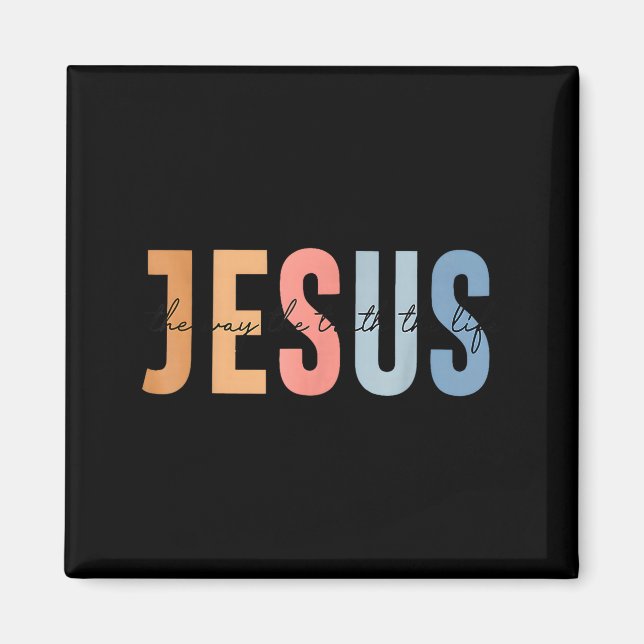 Íman Jesus O Caminho A Verdade A Vida Versículo Bíblico (Frente)