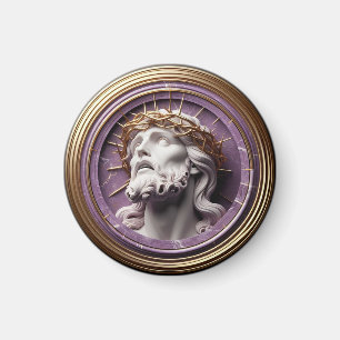 Íman Jesus olhando nos céus com espinhos