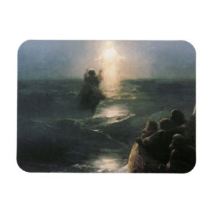Íman Jesus que anda na água, pintura de Ivan Aivazovsk