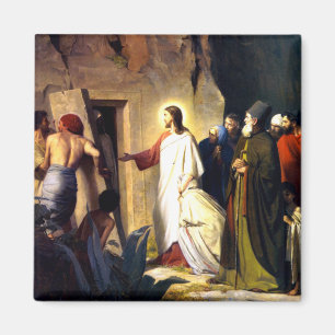 Íman Jesus Raising Lazarus do Morto