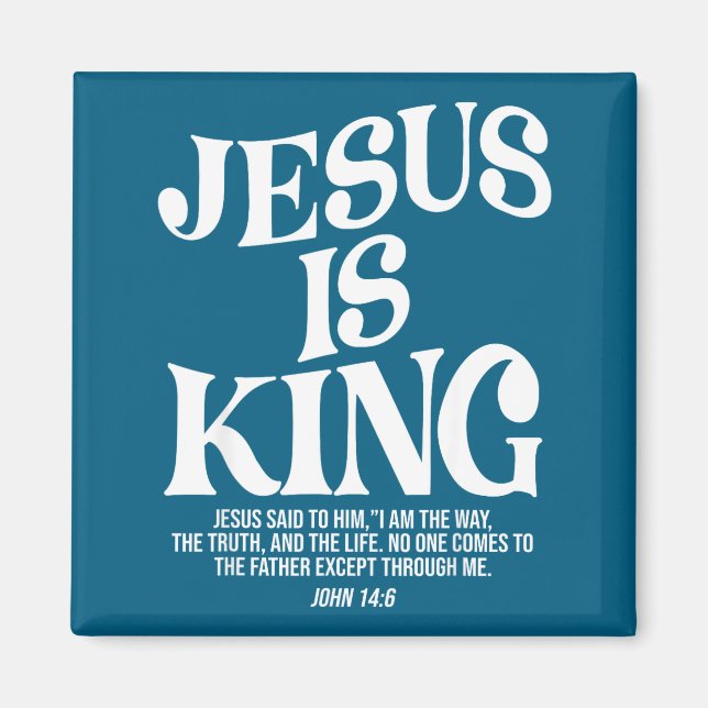 Íman Jesus Rei Cruz Cristã Deus Versículo da Bíblia (Frente)