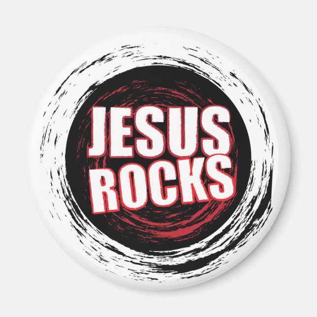 Íman Jesus Rocks 5 Black (Frente)