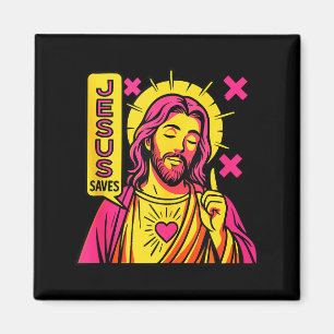 Íman Jesus Salva Anime Cristão Manga Coração Sagrado Po