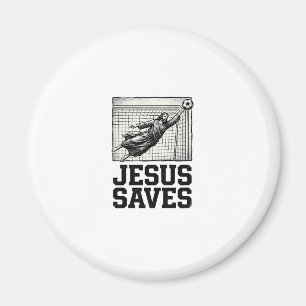 Íman Jesus Salva Camisa de Gravura Vintage de Goleiro d