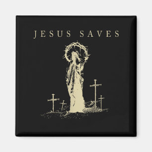 Íman Jesus Salva Fé Cristã Cruz Religiou Vintage