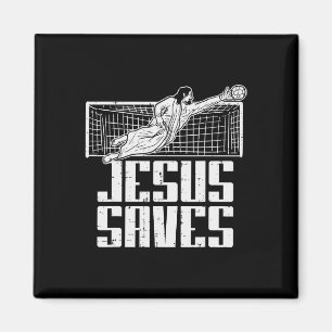 Íman Jesus Salva Futebol Futebol Cristão Goleiro Gol