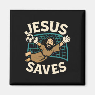 Íman Jesus Salva I Fé Cristã I Jesus Gola de Futebol