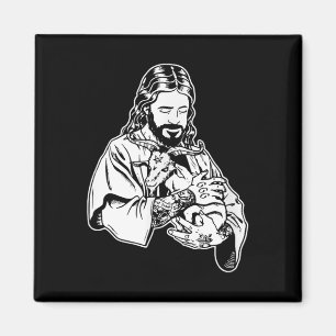Íman Jesus segurando Baphomet cabra Oculto Tatuagem Sat