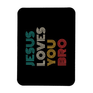 Íman Jesus Te Ama Irmão, Faith Cristã Engraçado Retro