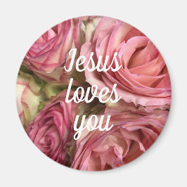 Íman Jesus Te Ama Personalizar As Rosas Rosa Esbranquiç