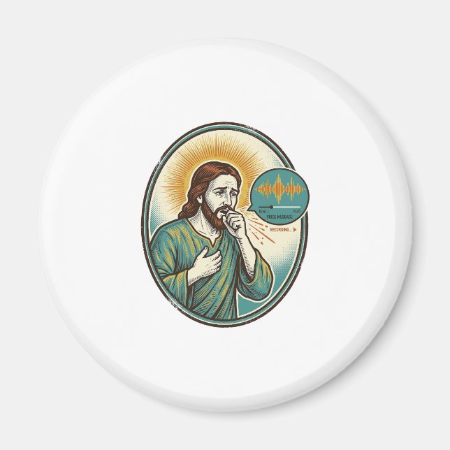 Íman Jesus Tossindo Nota de Voz de Audio Mensagem de Te (Frente)