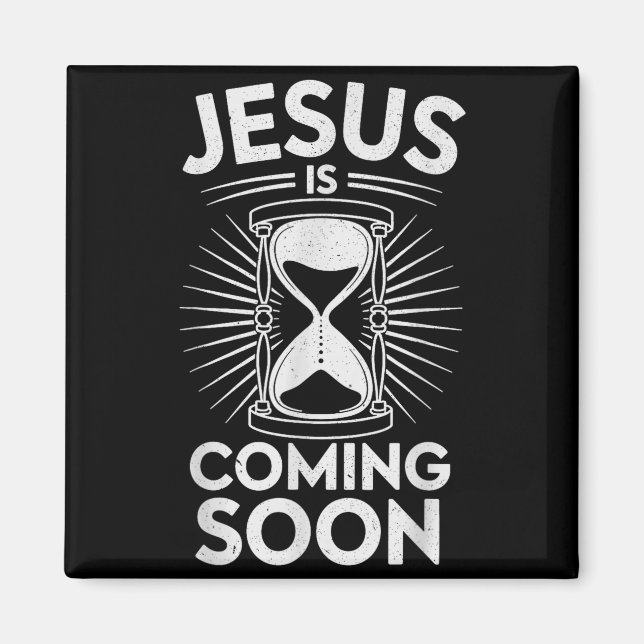Íman Jesus Vindo em Breve Versículo Bíblico Cristão Rel (Frente)
