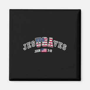 Íman Jesussaves salva Jesusaves Usa American Flag Patri
