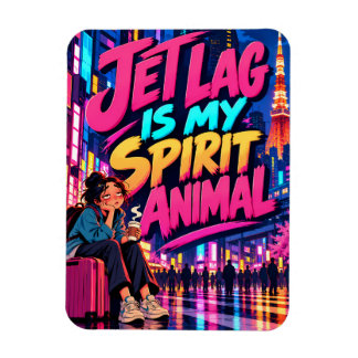 Íman Jet Lag Is My Spirit Animal Souvenir