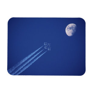 Íman Jets Próximo à Lua Colúmbia Britânica