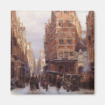 Jewish Quarter em Amsterdã (Vintage City Scene)