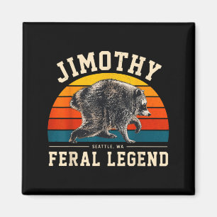 Íman Jimothy Feral Legend Meme Engraçado Guaxinim