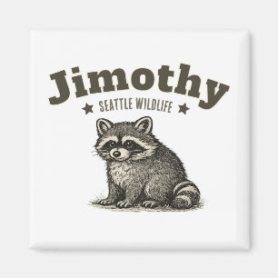 Íman Jimothy Guaxinim Vida Selvagem Seattle