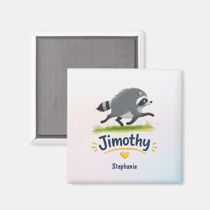 Íman Jimothy Viral Guaxinim Divertido Panda Lixo Vida S