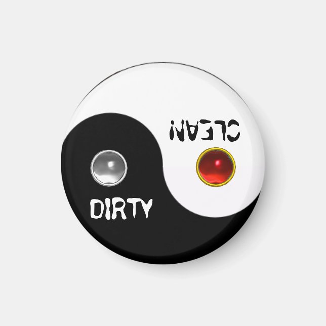 ÍMAN JIN JANG DIRTY CLEAN DISHWASHER MAGNET (Frente)