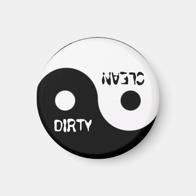 ÍMAN JIN JANG DIRTY CLEAN DISHWASHER MAGNET (Frente)