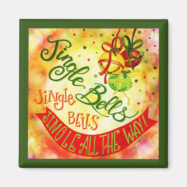 Íman Jingle Bells Até O Natal Festivo (Frente)